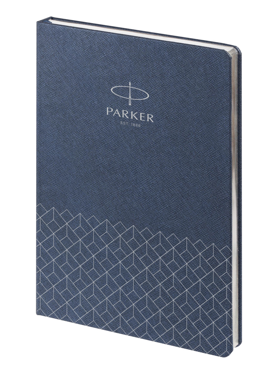 Ежедневник недатир. а5 parker синий кож.зам.