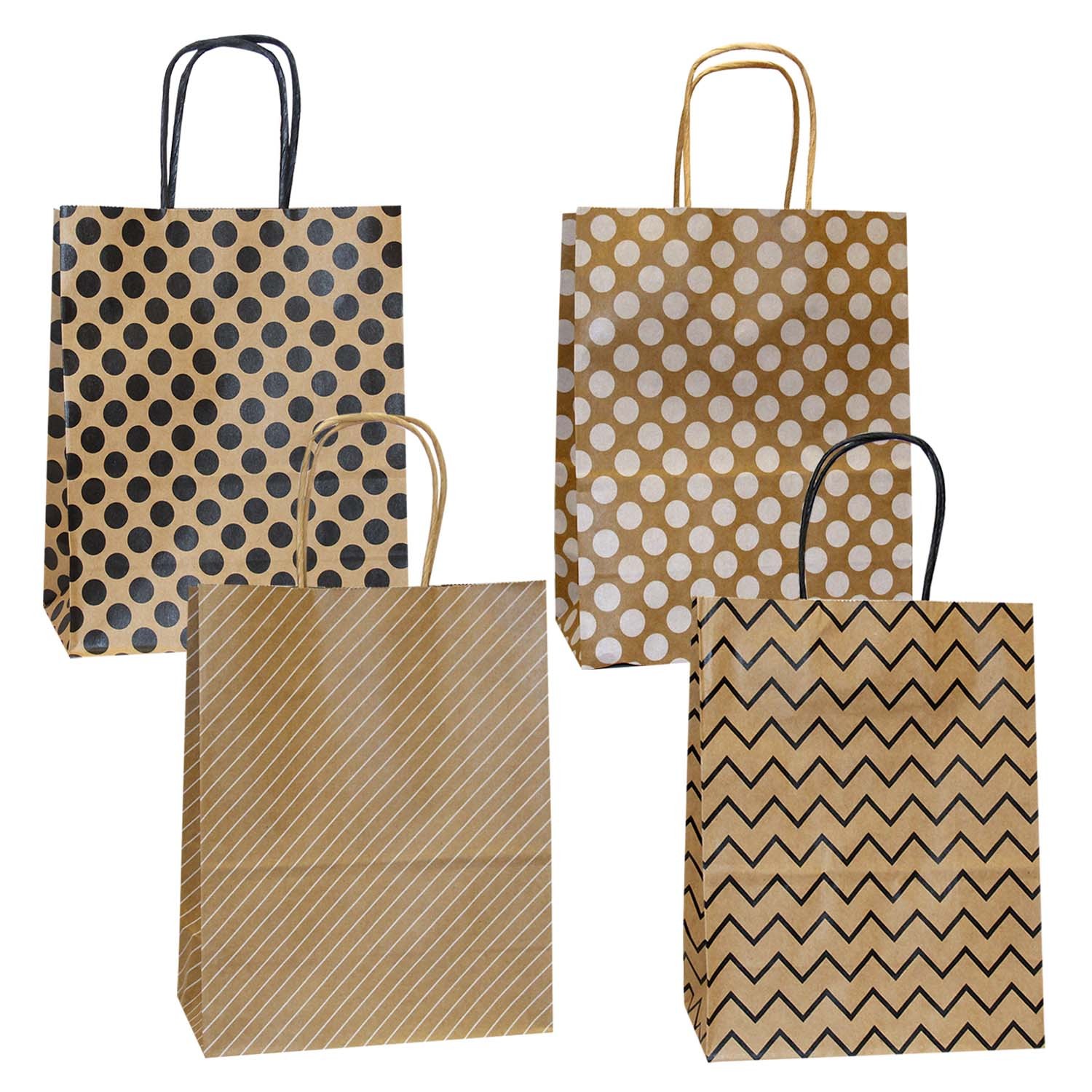 Пакет подарочный крафт "классика" (15х21х8см) асс-т