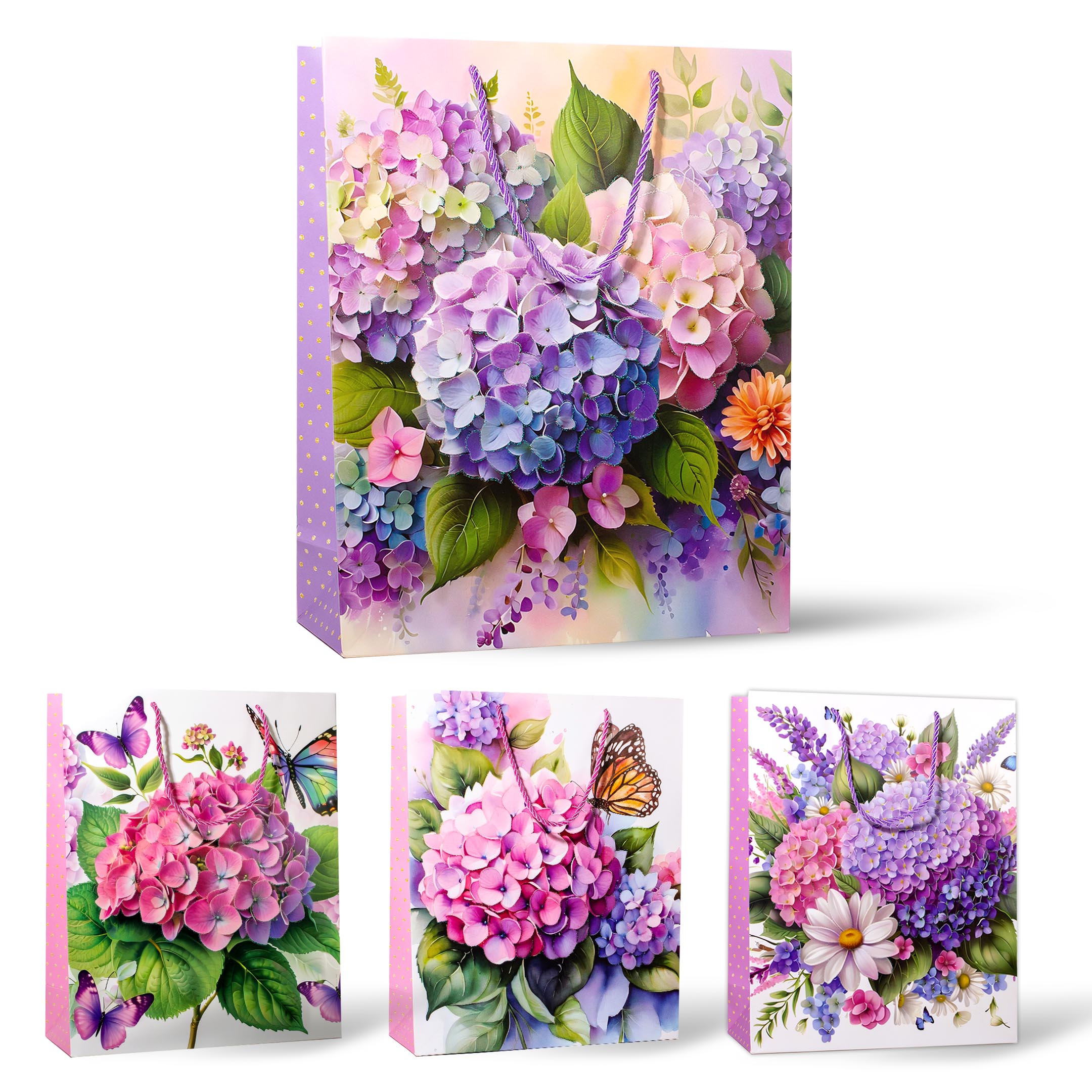 пакет подарочный "гортензия" (18х23см) асс-т Пакет подарочный "гортензия" (18х23см) асс-т