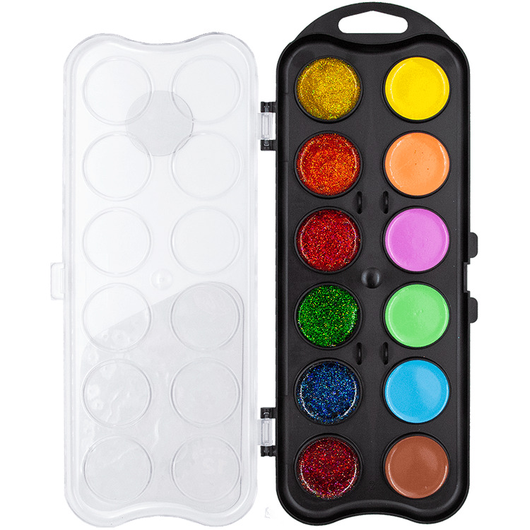 Краски акварельные "фантазия" (луч) 12цв. пл/уп. б/кисти