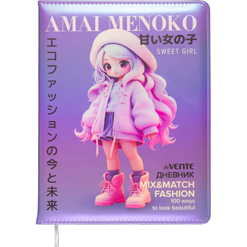 Дневник универс. тв.обл. "amai menoko" (devente) кож.зам.