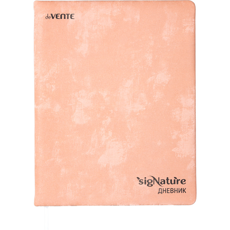 Дневник универс. тв.обл. "signature" пудровый (devente) кож.зам.