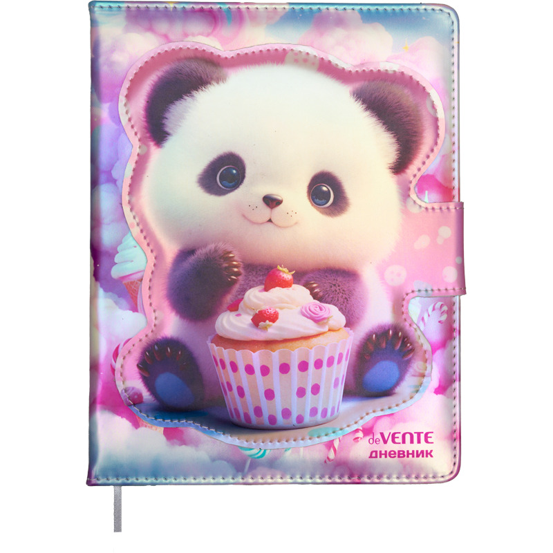 Дневник универс. тв.обл. "sweet panda" (devente) кож.зам.,с магн.клапаном