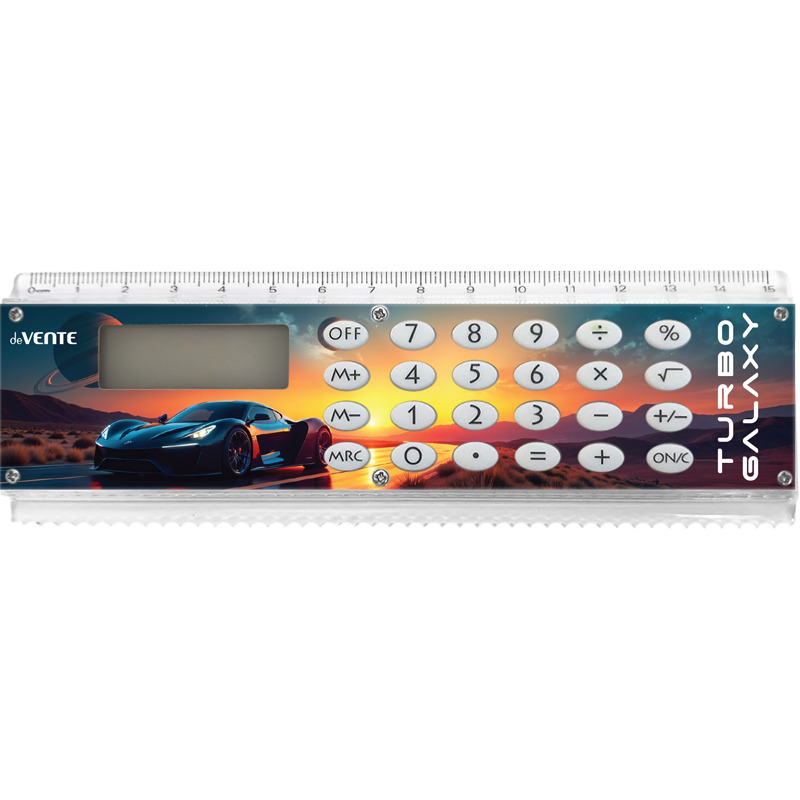 Калькулятор карманный 8 разряд. devente "turbo galaxy" с линейкой 15см