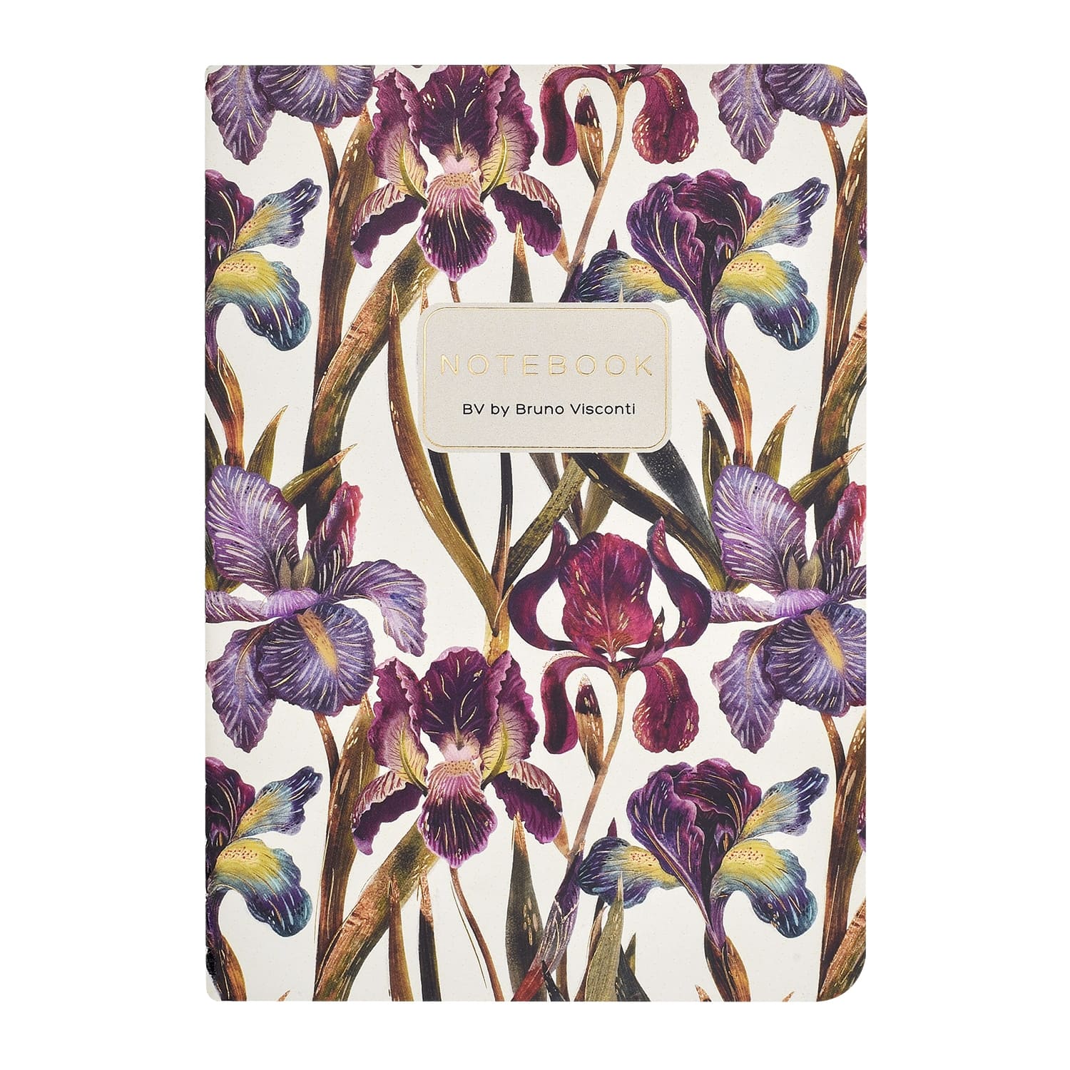 Блокнот а6 сшивка 32л. лин. "flora. ирисы" (bruno visconti)