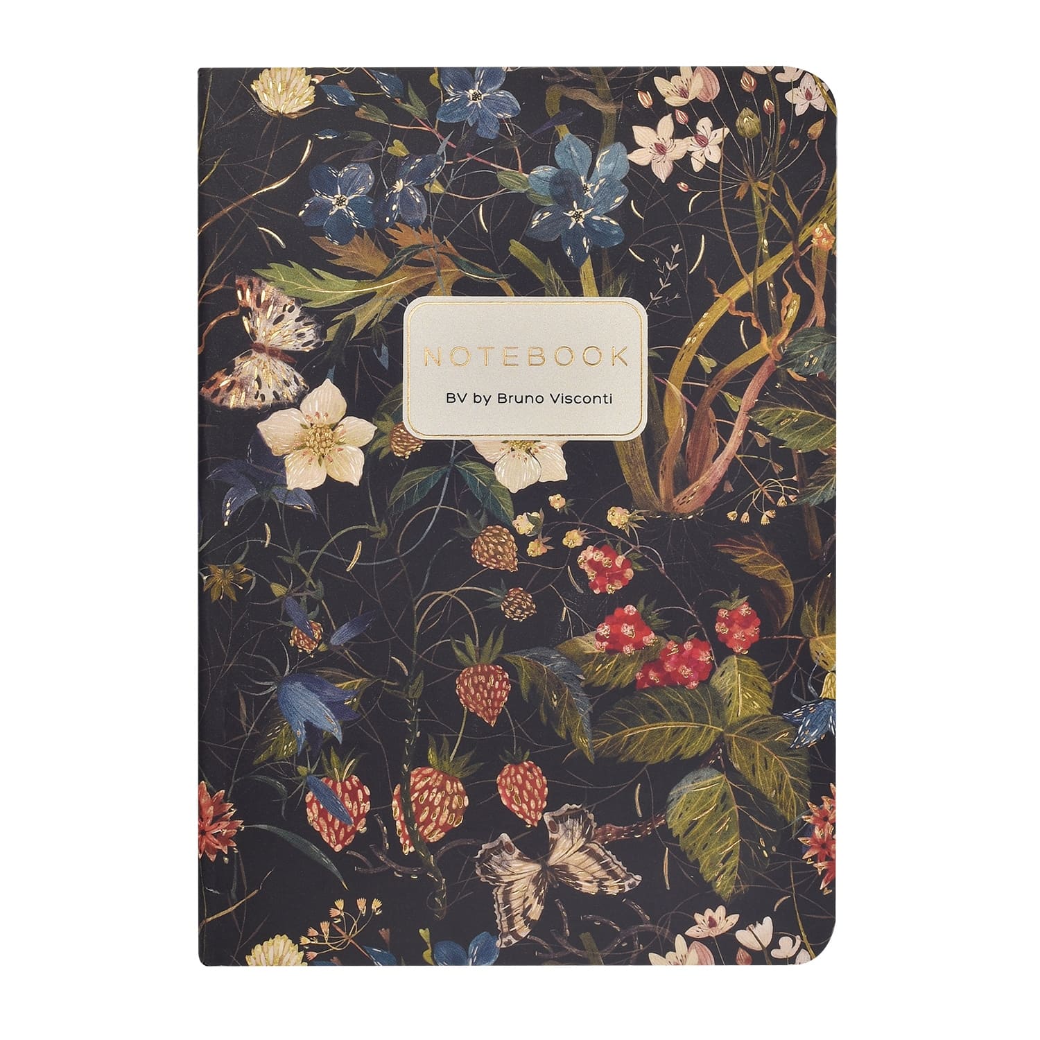 Блокнот а6 сшивка 32л. лин. "flora. лесные ягоды" (bruno visconti)