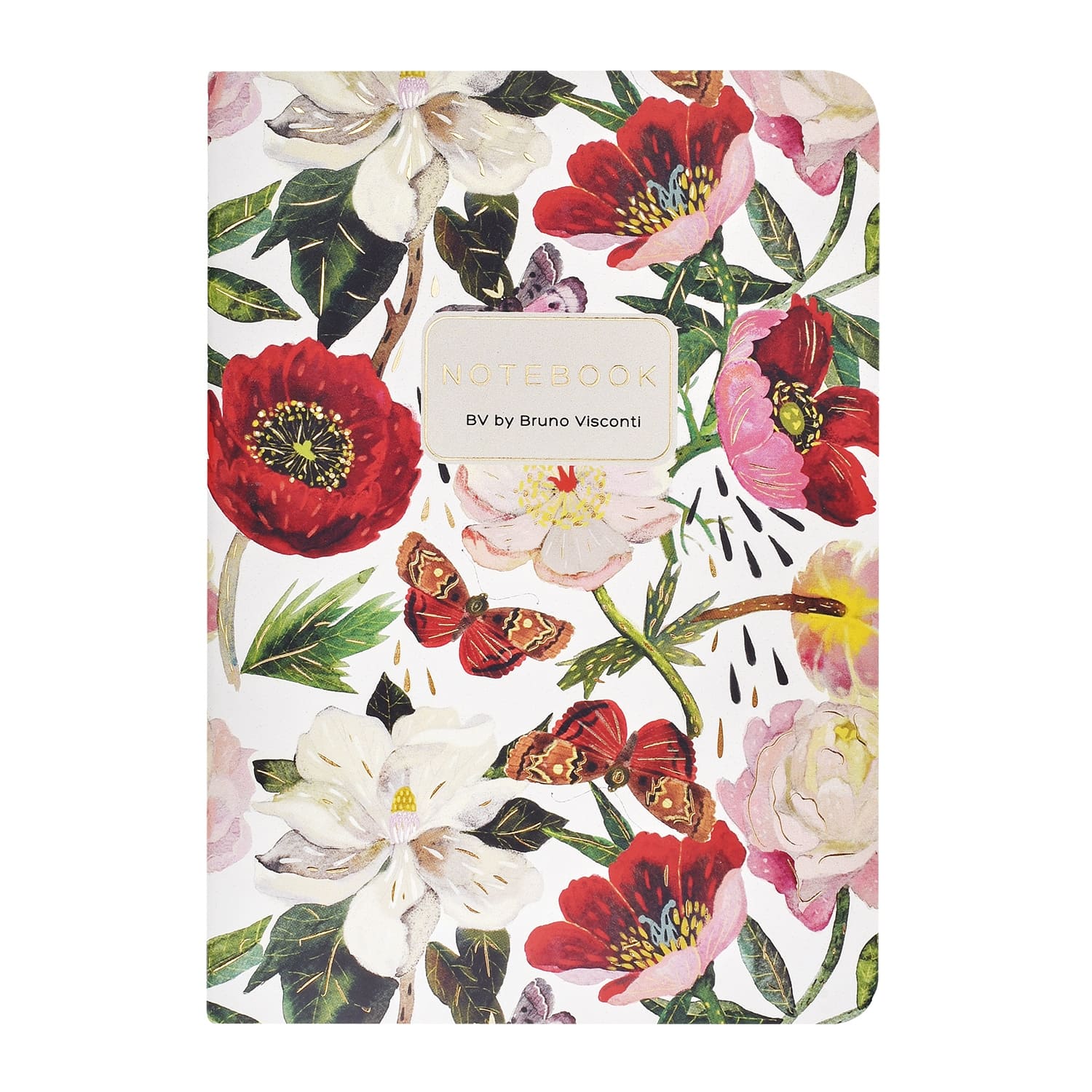 Блокнот а6 сшивка 32л. лин. "flora. пионы" (bruno visconti)