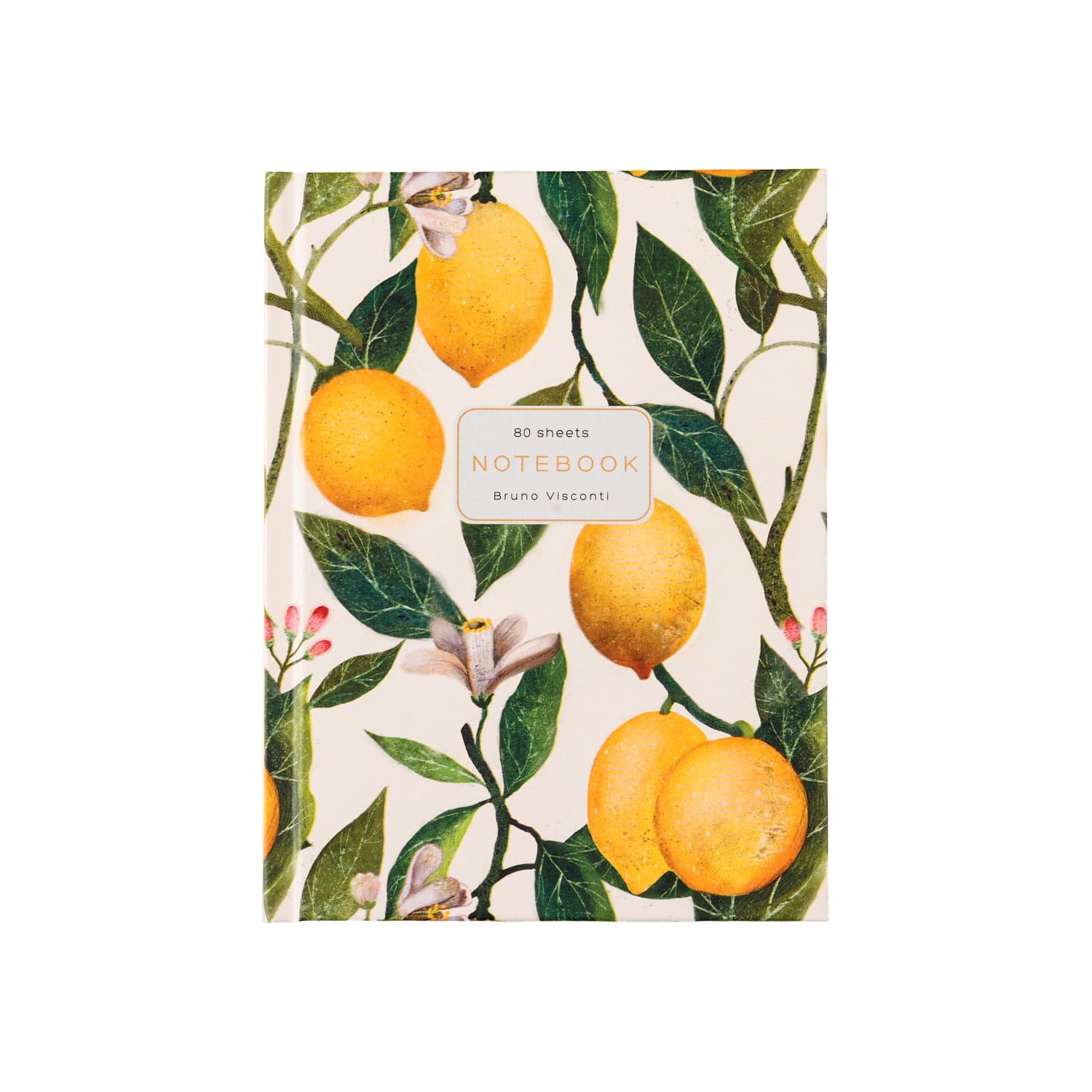 Книжка записная а6 тв.обл. 80л. кл. "flora. paradise. lemons" (bruno visconti) мат.лам.