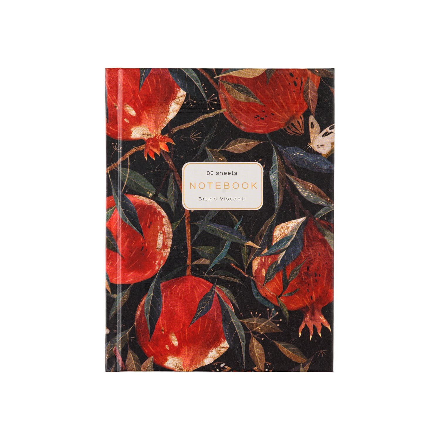 Книжка записная а6 тв.обл. 80л. кл. "flora. гранат" (bruno visconti) мат.лам.