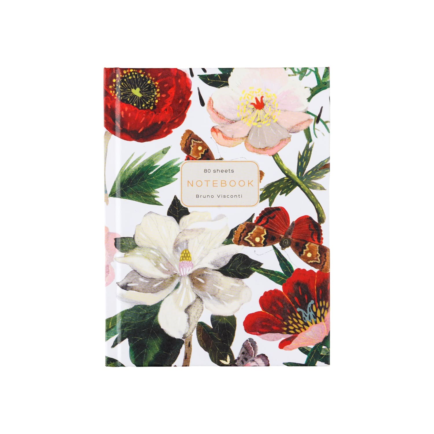 Книжка записная а6 тв.обл. 80л. кл. "flora. пионы" (bruno visconti) мат.лам.