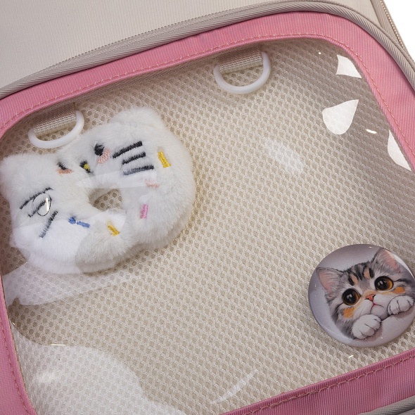 Ранец hatber "flexi school. пушистые объятия" 38х28,5х17см эрг.спинка