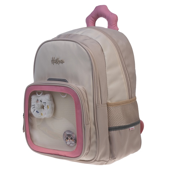 Ранец hatber "flexi school. пушистые объятия" 38х28,5х17см эрг.спинка