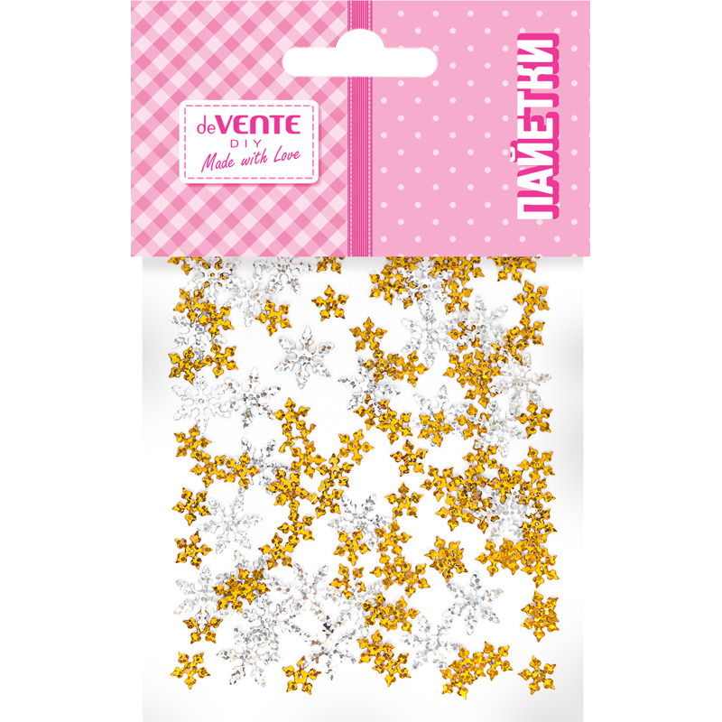 Пайетки devente "diy snowflakes" 15г