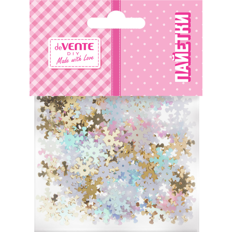 Пайетки devente "diy snowflakes" 15г