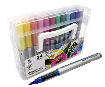 Набор маркеров акрил. bocai 36цв. кисть 1,0-5,0мм