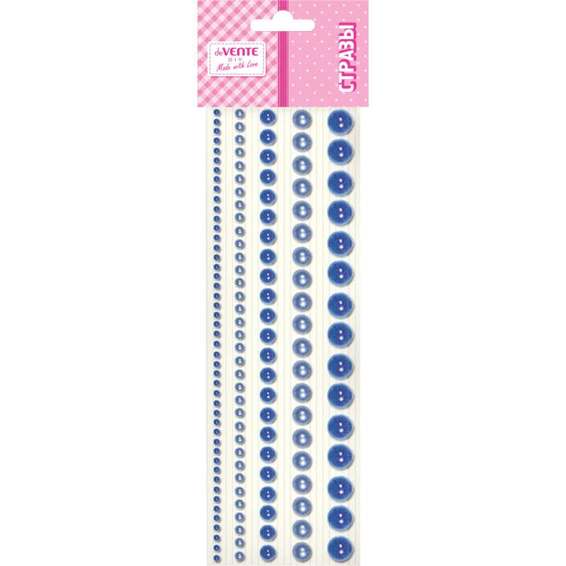Наклейки стразы акриловые devente "diy pearls" цвет топаза 115шт.