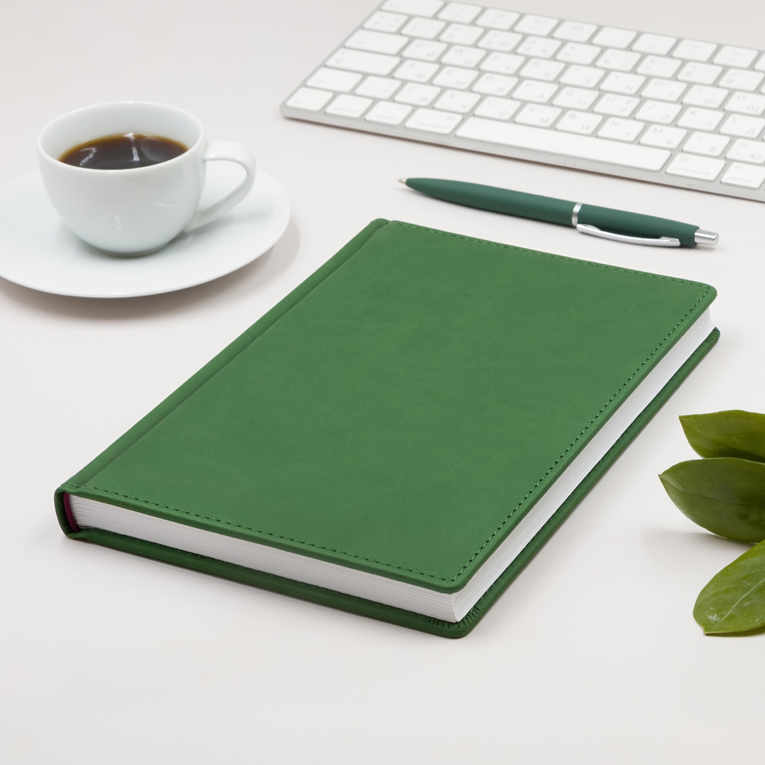 Ежедневник 2027 а5 альт "velvet" зелёный кож.зам.