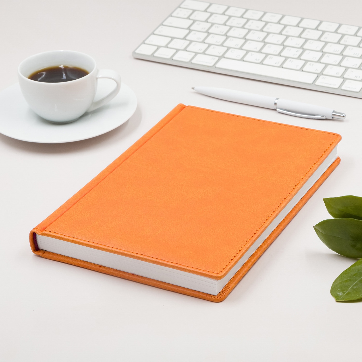 Ежедневник 2027 а5 альт "velvet" оранжевый кож.зам.