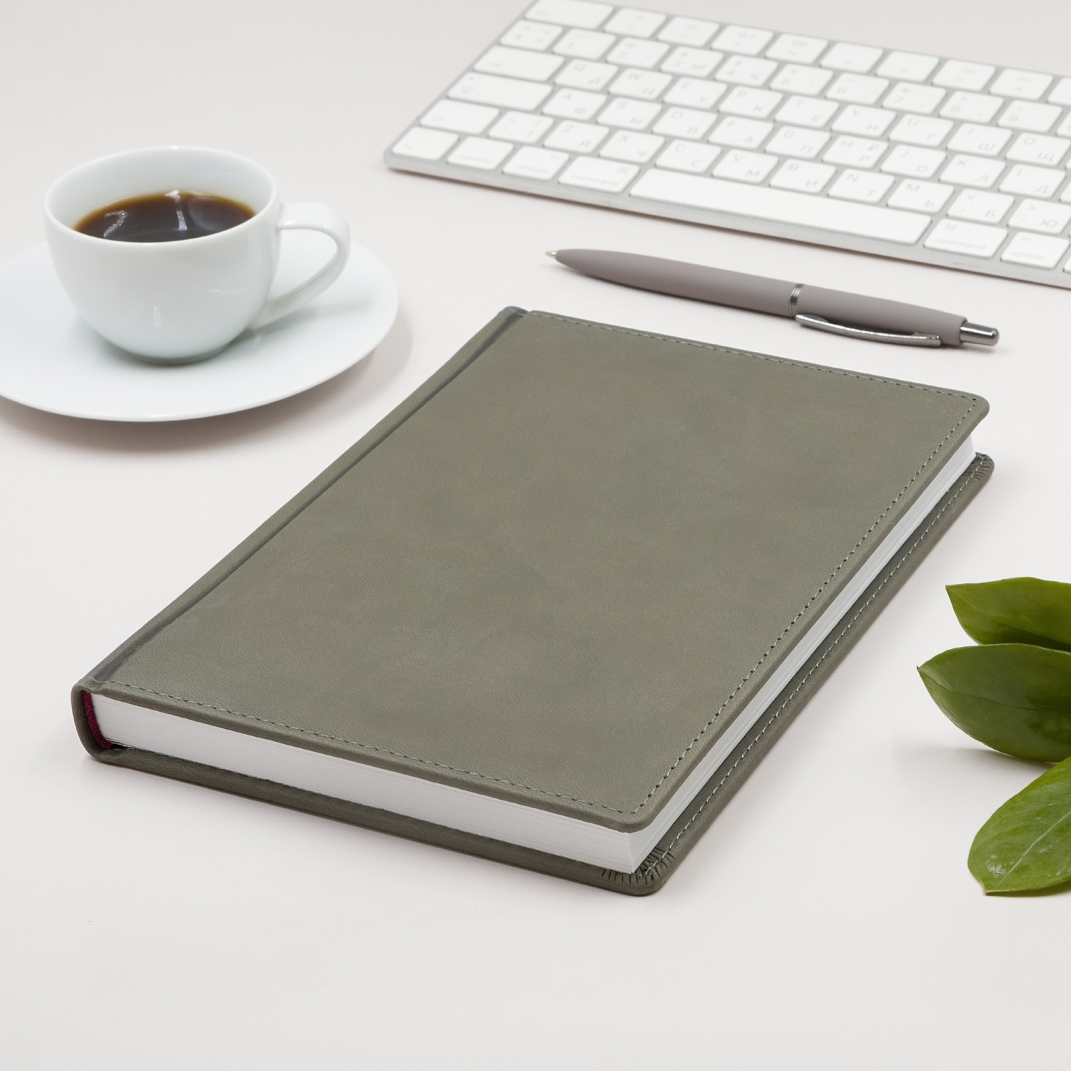 Ежедневник 2027 а5 альт "velvet" серый кож.зам.