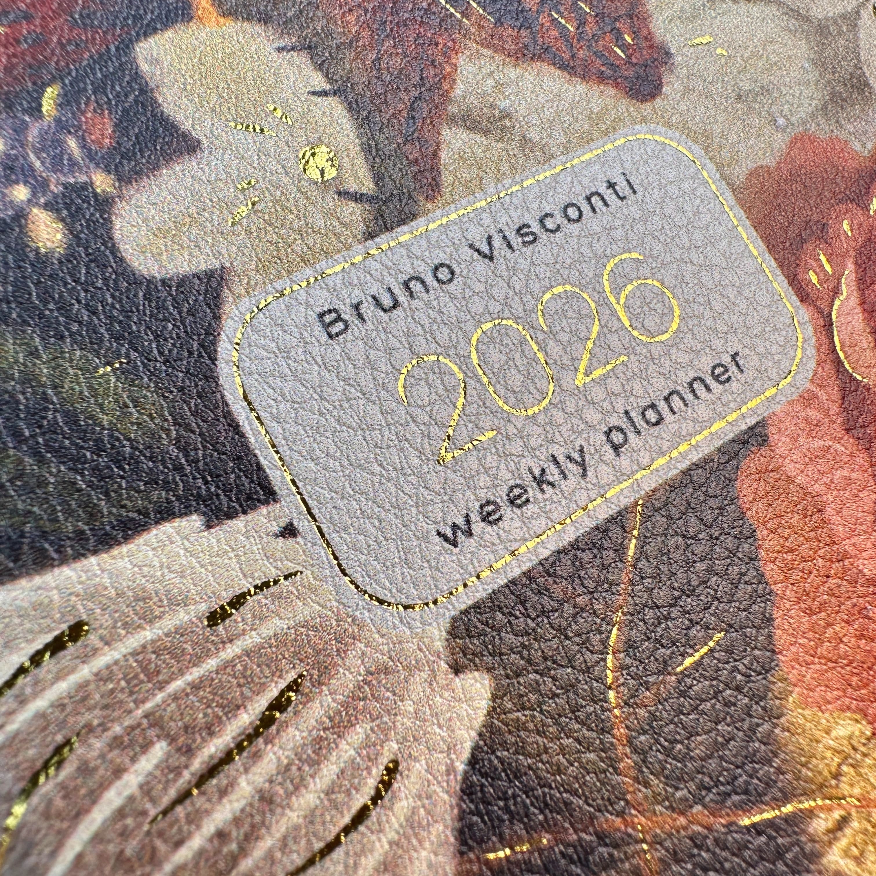 Еженедельник 2027 а6 bruno visconti "flora. lush bouquet" цветной кож.зам.
