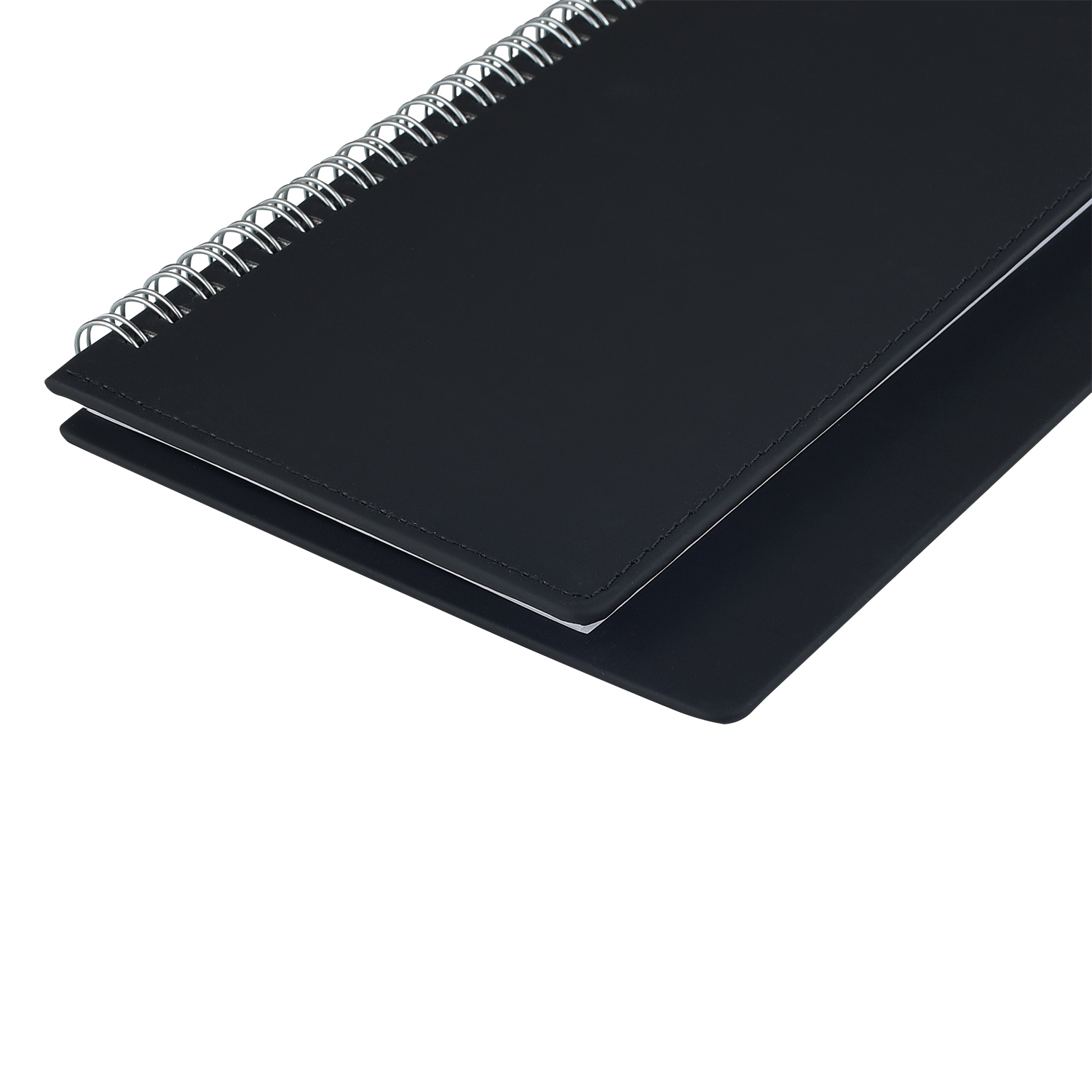 Еженедельник 2027 гребень 305х130мм альт "velvet" чёрный кож.зам.