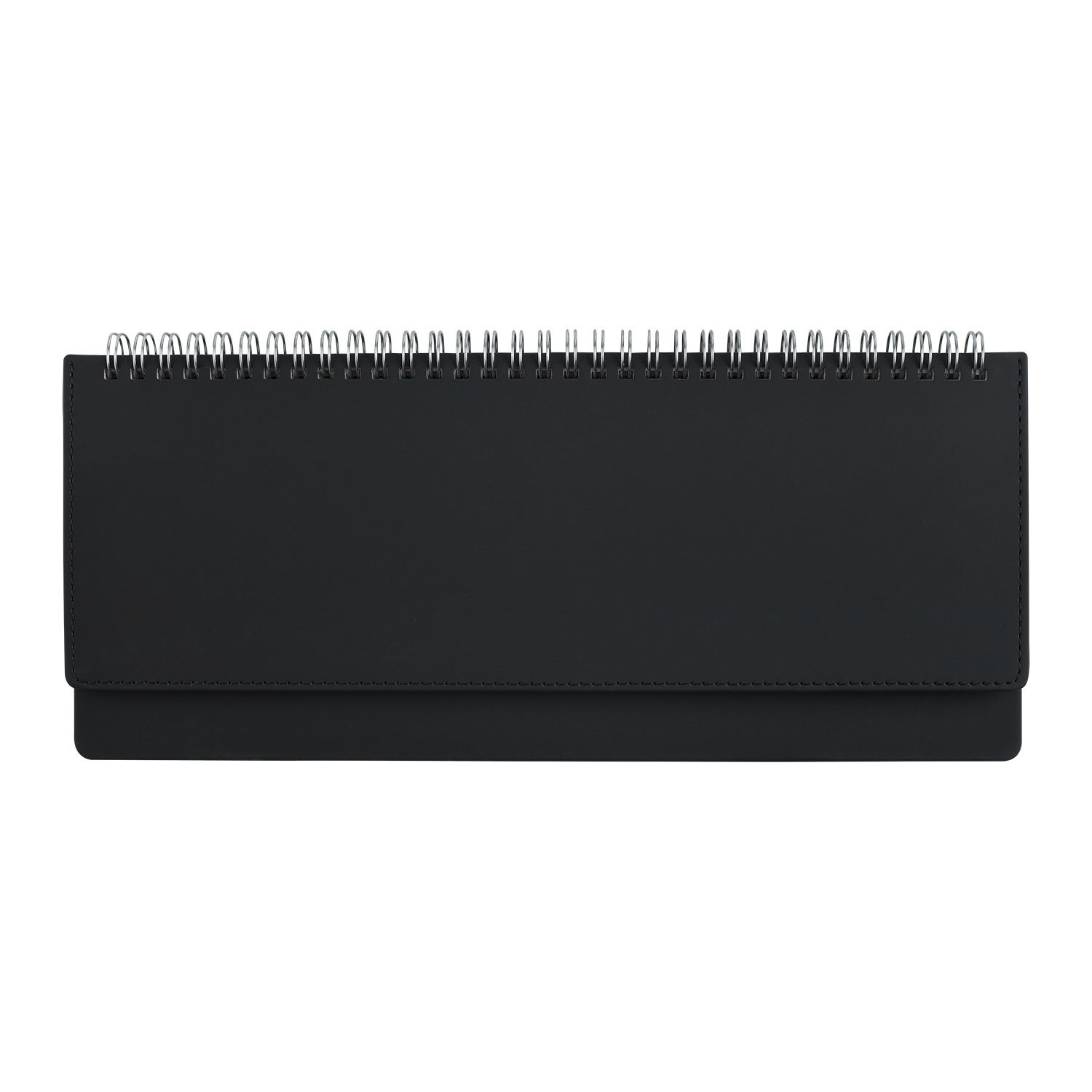 Еженедельник 2027 гребень 305х130мм альт "velvet" чёрный кож.зам.