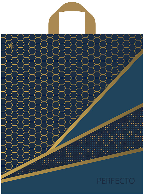 Пакет универсальный 42х46см "перфекто соты" петл.ручка 95мкм