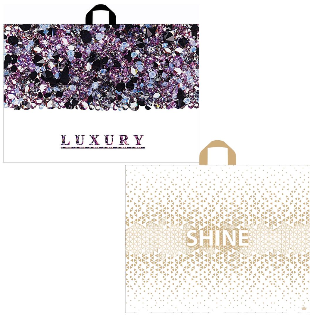 Пакет универсальный 55х70см "лакшери/золотое сечение" петл.ручка 90мкм ассорти