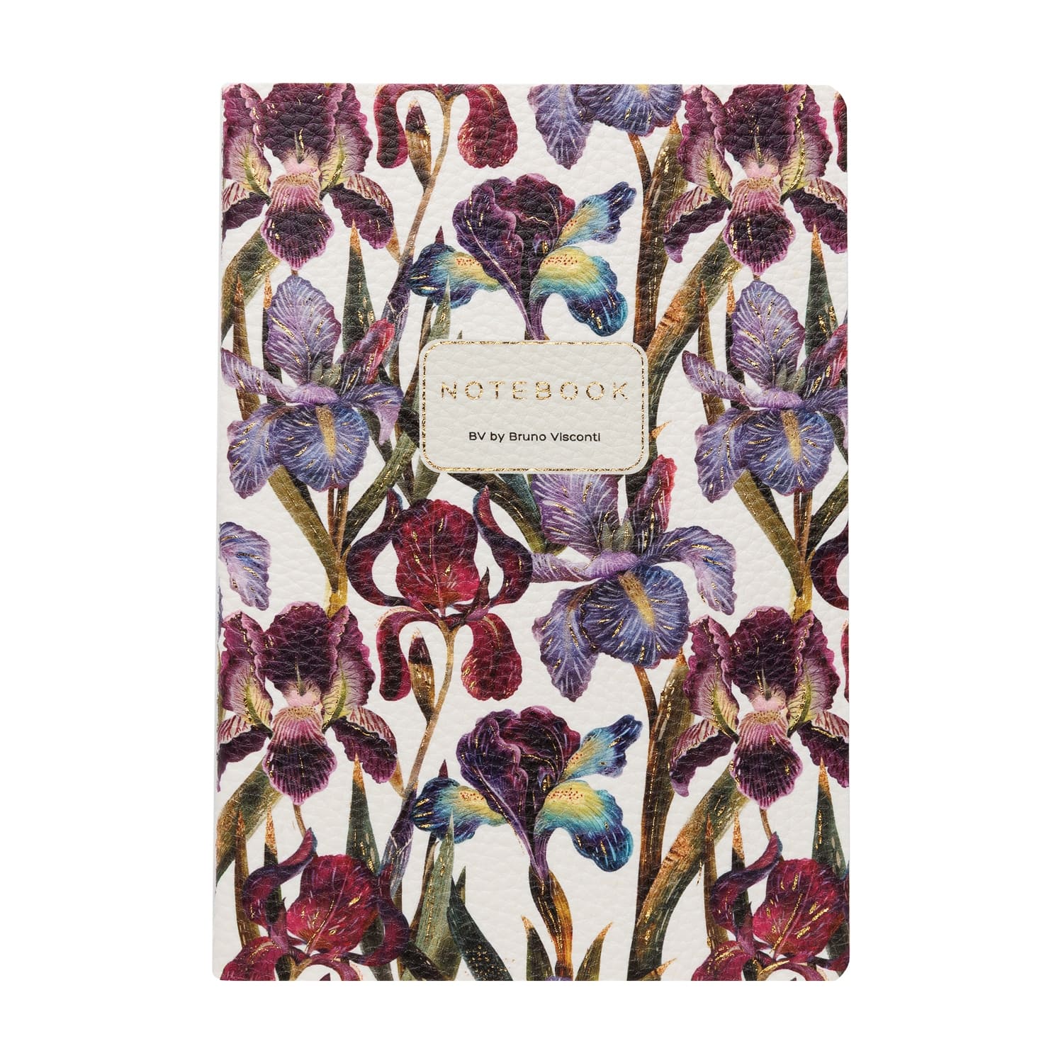 Тетрадь 60л.лин. "flora.ирисы" (bruno visconti) экокожа