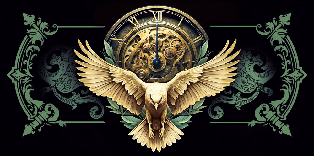 Конверт для денег часы лак