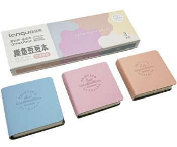 Скетчбук 50х50мм 48л 200гр "languo" ассорти тв.обл.