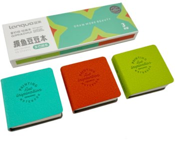 Скетчбук 50х50мм 48л 200гр "languo" ассорти тв.обл.