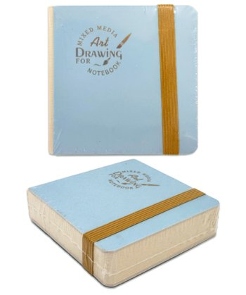 скетчбук 80х80мм 58л 200гр "languo" голубой тв.обл. Скетчбук 80х80мм 58л 200гр "languo" голубой тв.обл.