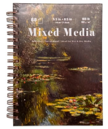 скетчбук 140х216мм 60л 180гр "mixed media" тв.обл. Скетчбук 140х216мм 60л 180гр "mixed media" тв.обл.