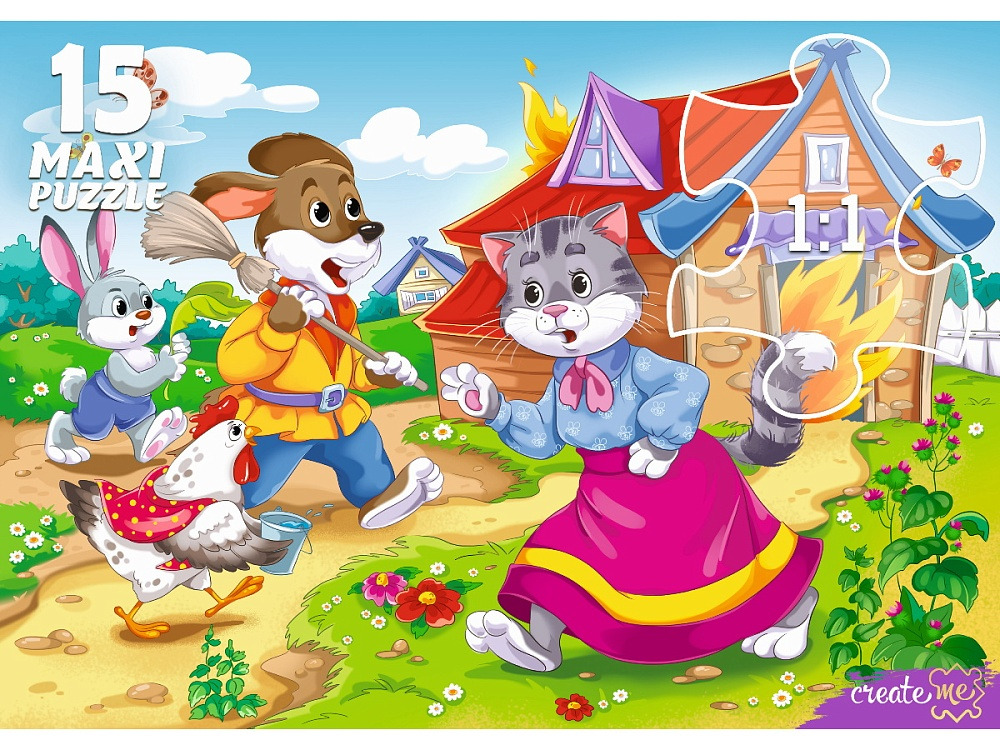 Пазлы maxi 15 дет. "кошкин дом" (рыжий кот)