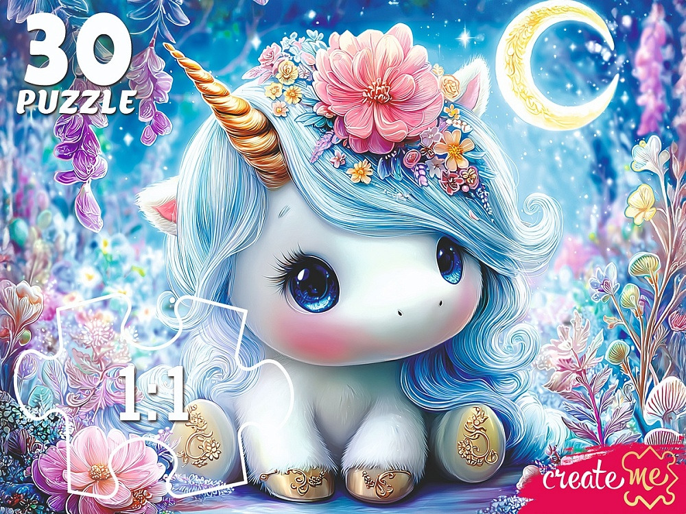 Пазлы 30 дет. "чудный единорог" (рыжий кот)