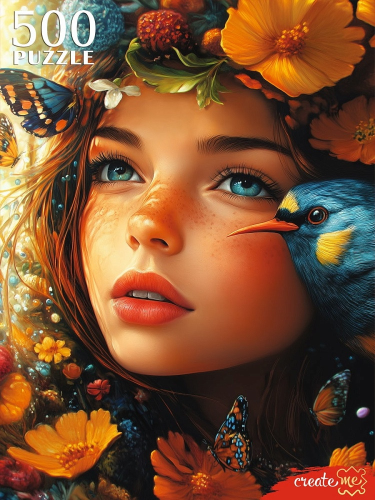 Пазлы 500 дет. "лесная фея" (рыжий кот)