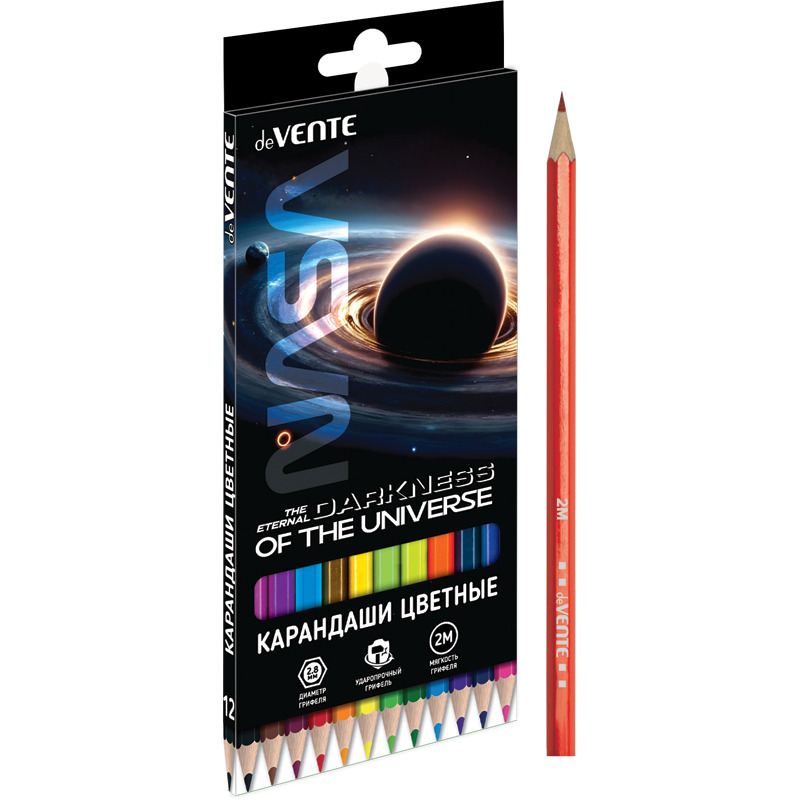 карандаши цветные devente "darkness of the universe" 12цв. шестигран. Карандаши цветные devente "darkness of the universe" 12цв. шестигран.