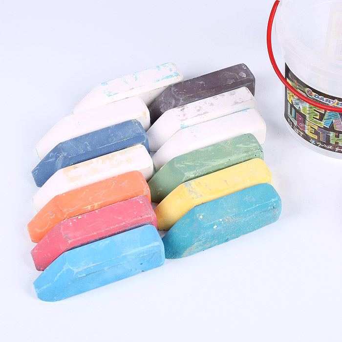 Мел цветной для асфальта darvish 13шт. 9цв. (пластик.ведро)