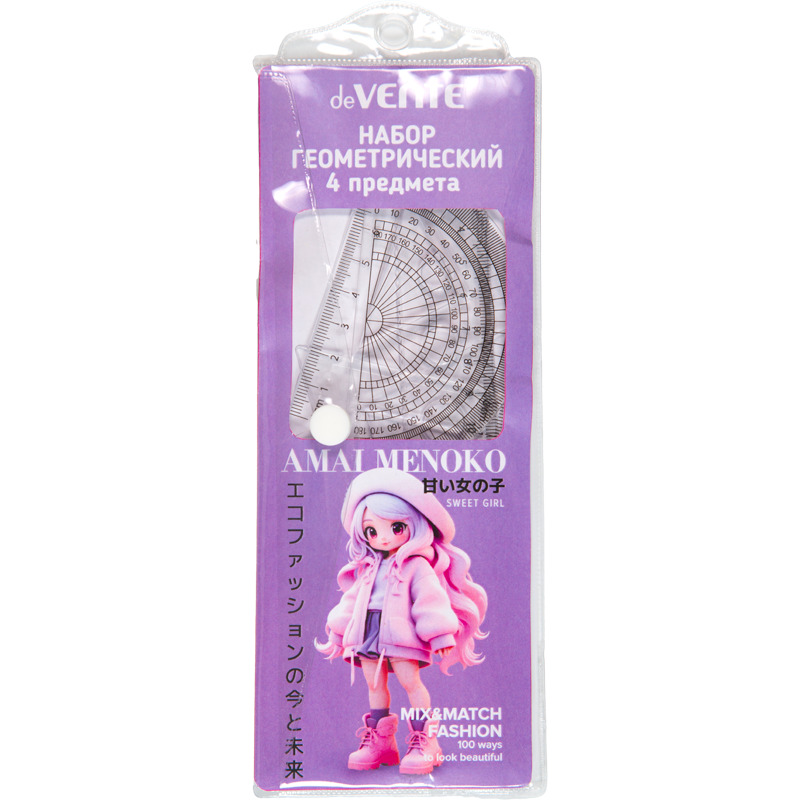 Набор линеек "amai menoko" (devente) средн. (4 пред.)