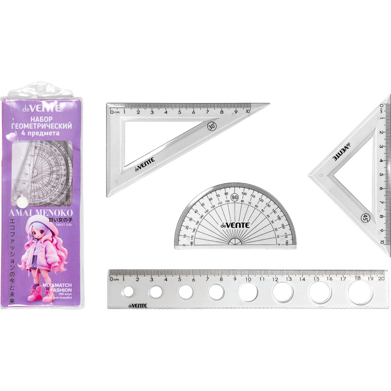 Набор линеек "amai menoko" (devente) средн. (4 пред.)