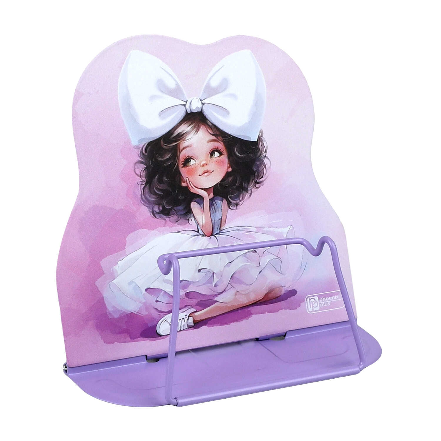 Подставка для книг феникс+ "балерина с бантом" металлическая