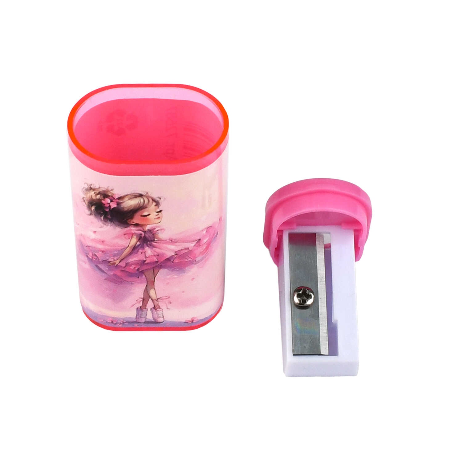 Точилка с контейнером феникс+ "балерины" 1 отв. асс-т