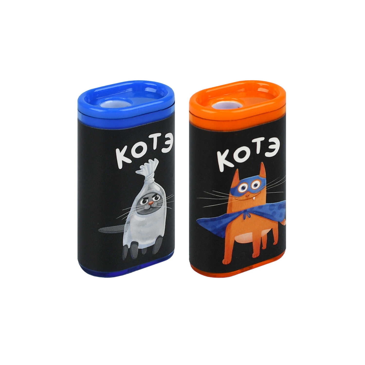 Точилка с контейнером феникс+ "суперкот" 1 отв. асс-т