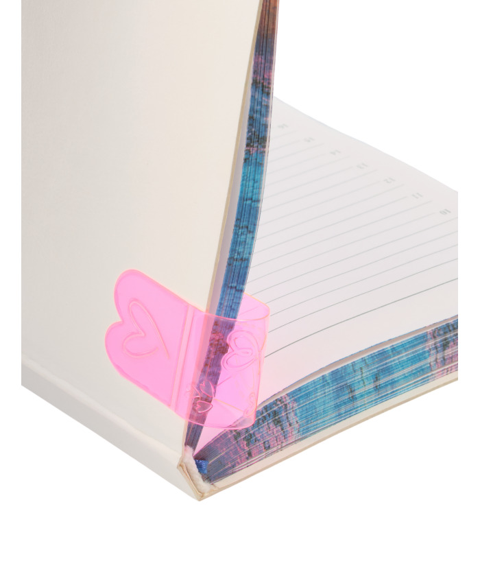 Закладки-ляссе самоклеящиеся "сердце" неон розовый 2шт