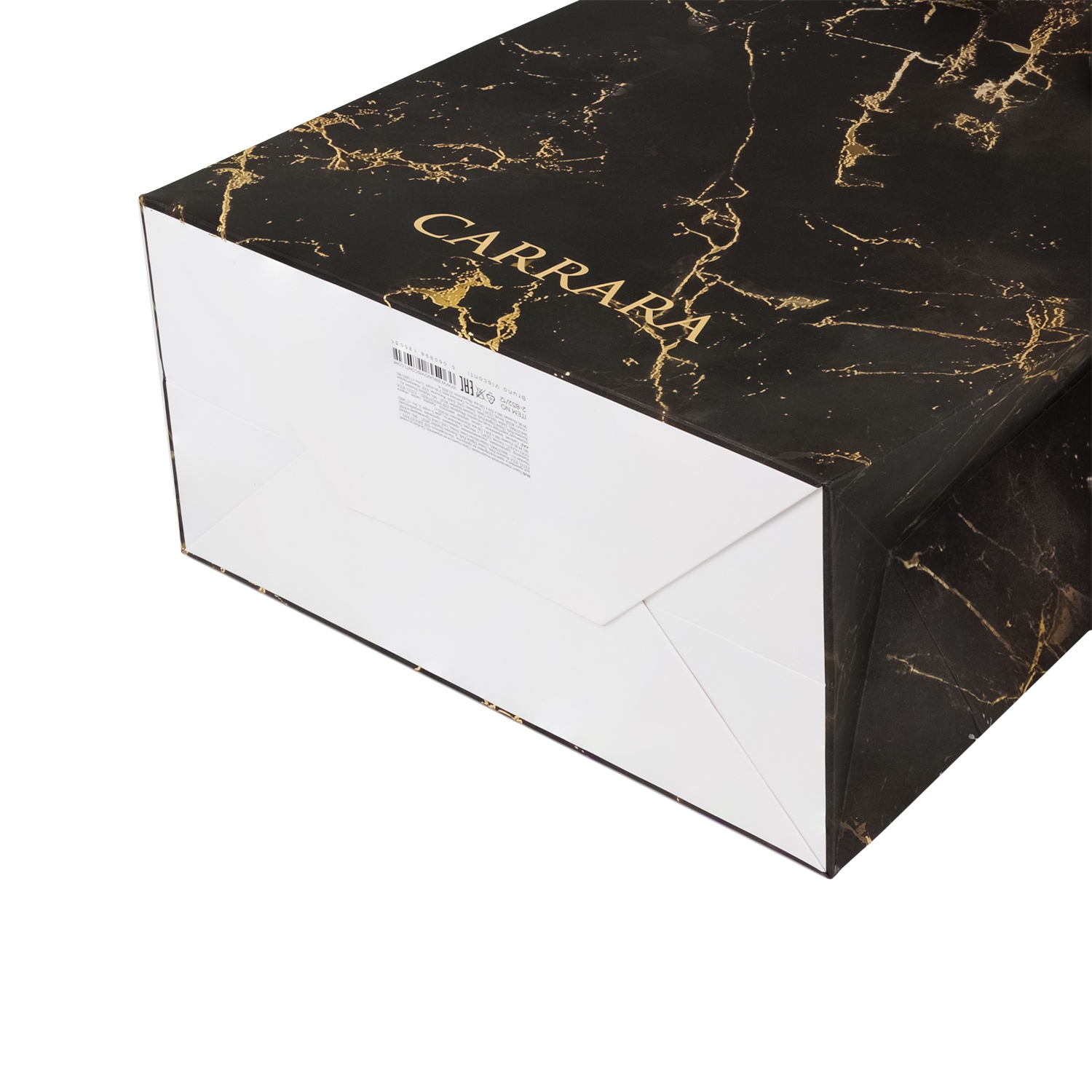 Пакет подарочный "carrara. black" (26х32х13см)
