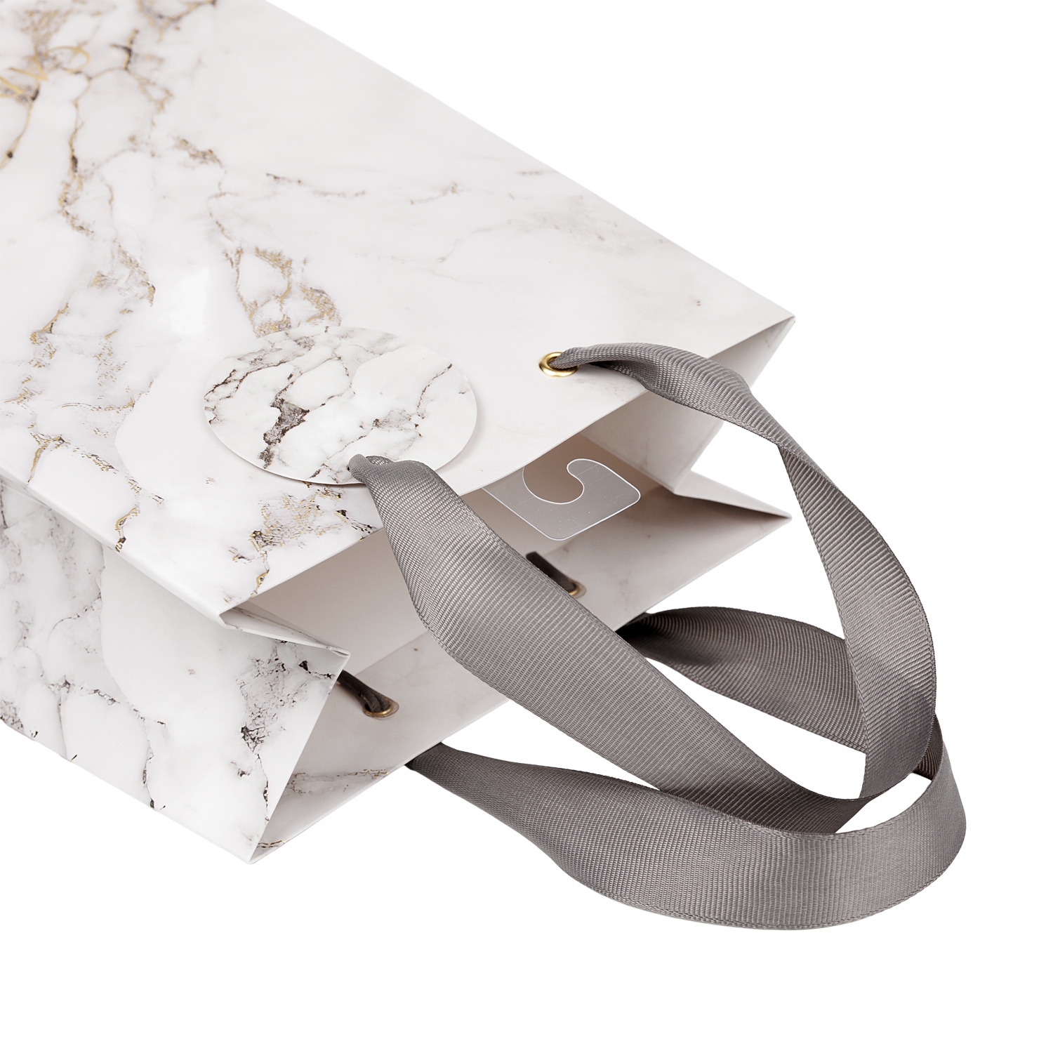 Пакет подарочный "carrara. white" (18х23х10см)