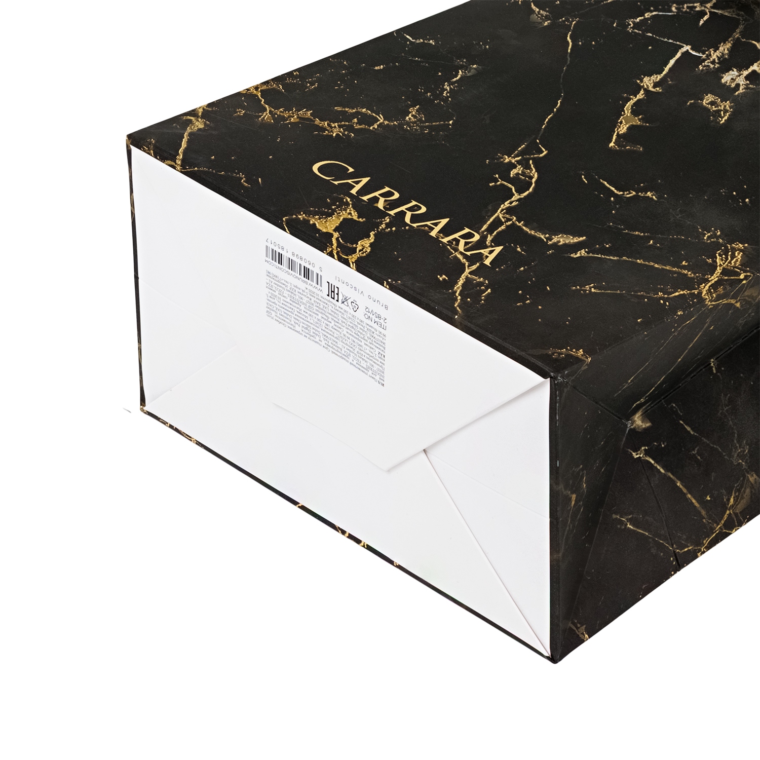 Пакет подарочный "carrara. black" (18х23х10см)