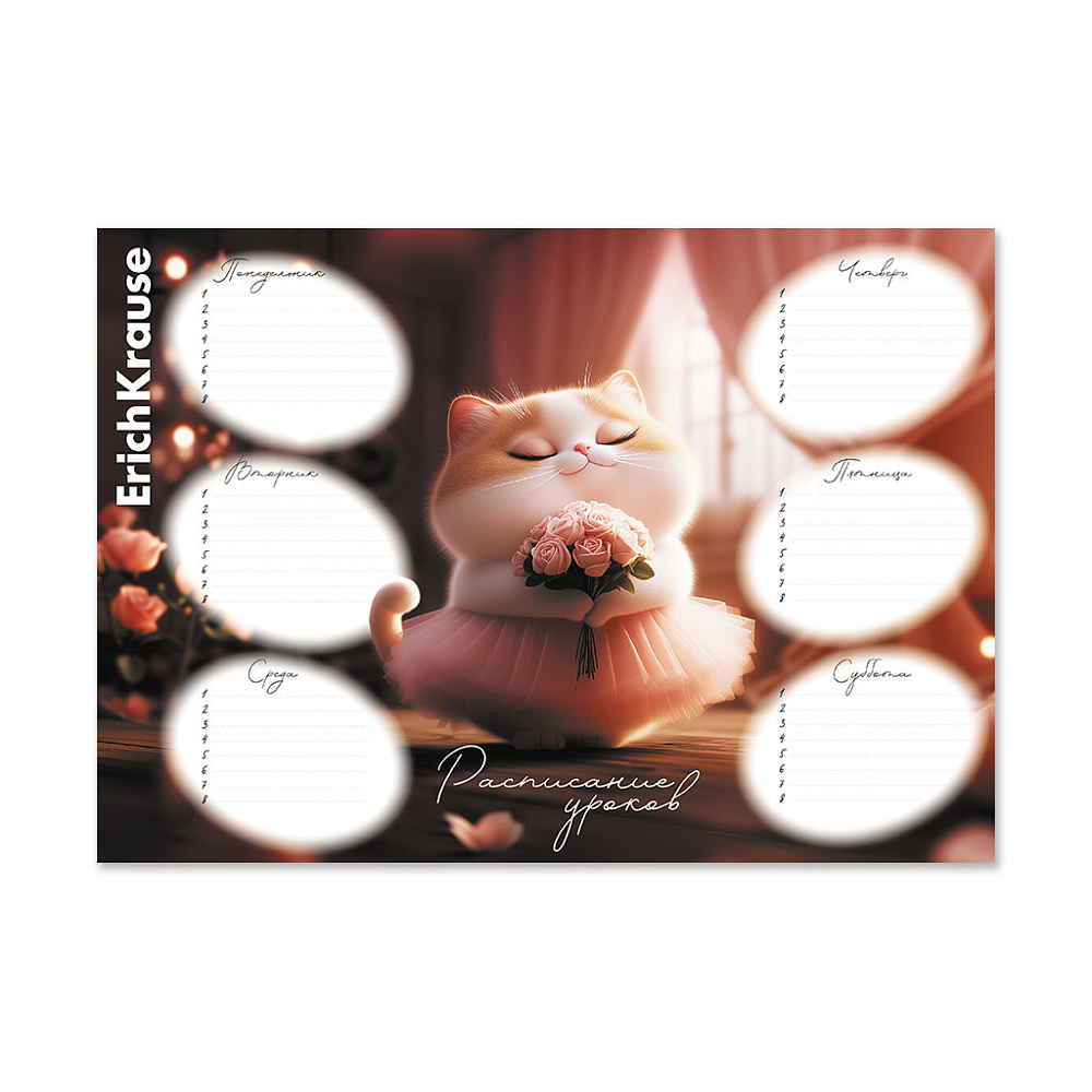 Расписание уроков а4 "prima cat" (erich krause)