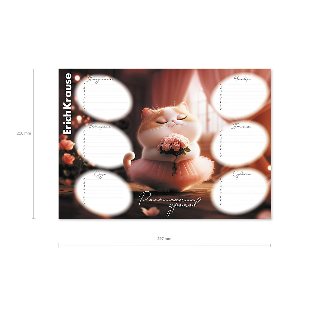 Расписание уроков а4 "prima cat" (erich krause)